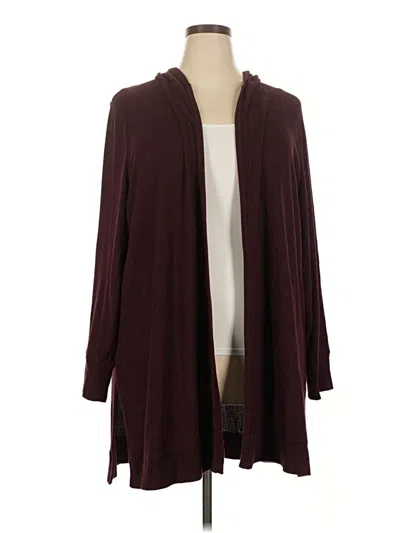 Pre-owned Lane Bryant Cardigan Sweater In Burgundy