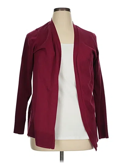 Pre-owned Lane Bryant Cardigan Sweater In Burgundy