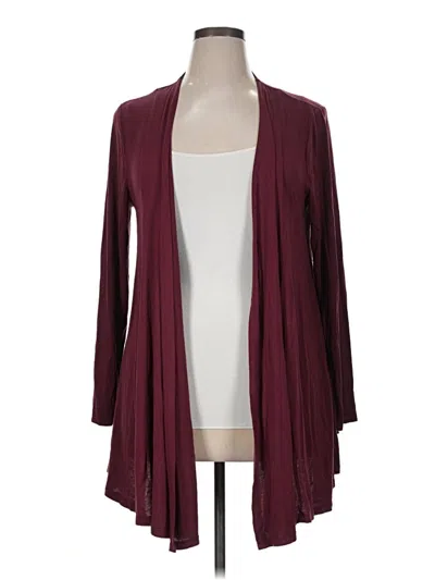 Pre-owned Lane Bryant Cardigan Sweater In Burgundy