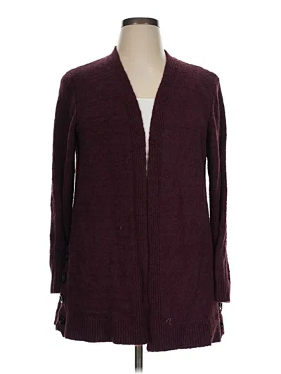 Pre-owned Lane Bryant Cardigan Sweater In Burgundy
