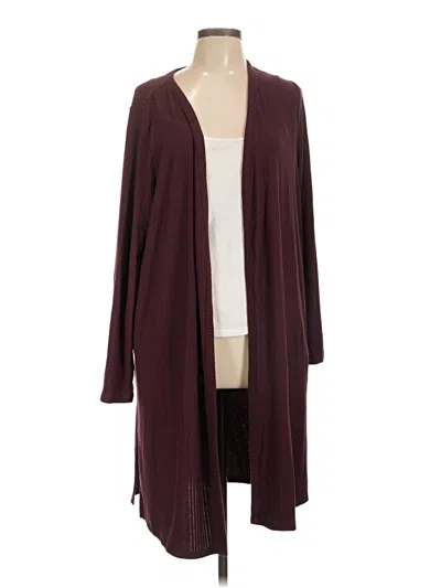 Pre-owned Lane Bryant Cardigan Sweater In Burgundy