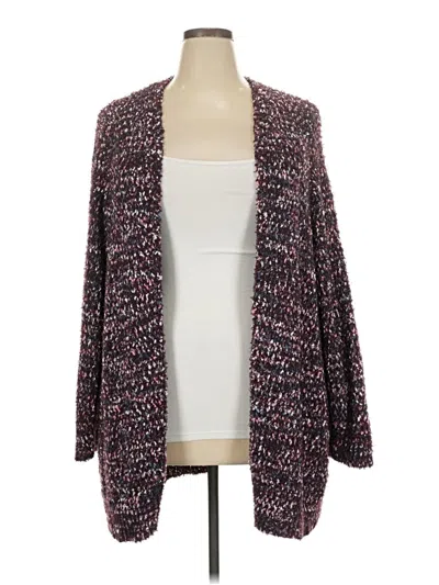 Pre-owned Lane Bryant Cardigan Sweater In Burgundy