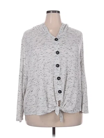 Pre-owned Lane Bryant Cardigan Sweater In Gray