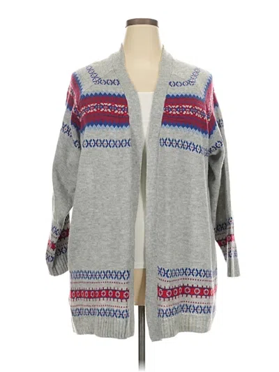 Pre-owned Lane Bryant Cardigan Sweater In Gray