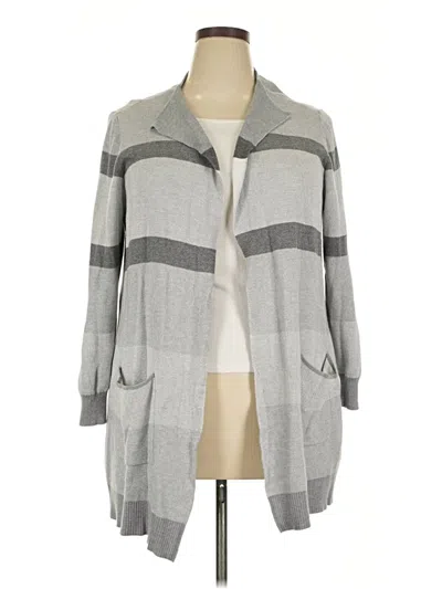 Pre-owned Lane Bryant Cardigan Sweater In Gray