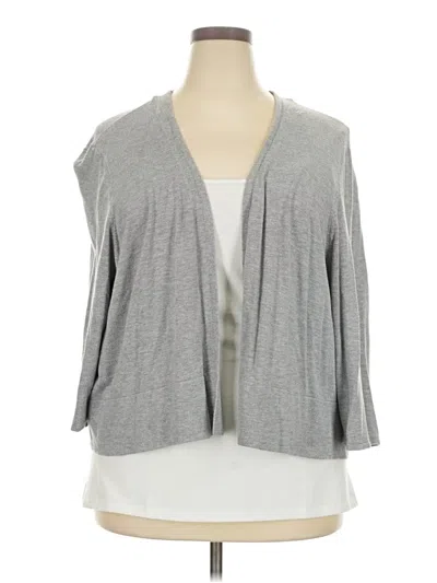 Pre-owned Lane Bryant Cardigan Sweater In Gray