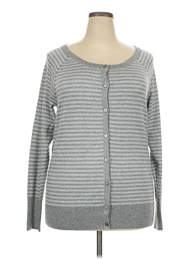 Pre-owned Lane Bryant Cardigan Sweater In Gray