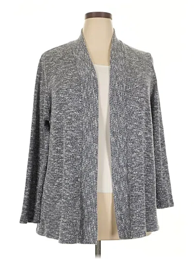 Pre-owned Lane Bryant Cardigan Sweater In Gray
