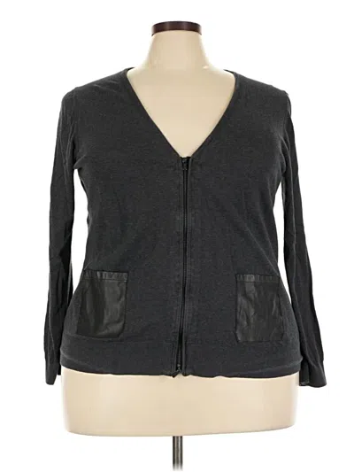 Pre-owned Lane Bryant Cardigan Sweater In Gray
