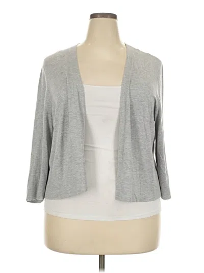 Pre-owned Lane Bryant Cardigan Sweater In Gray