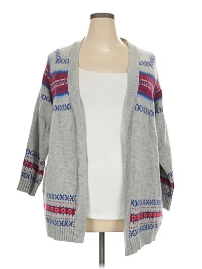 Pre-owned Lane Bryant Cardigan Sweater In Gray
