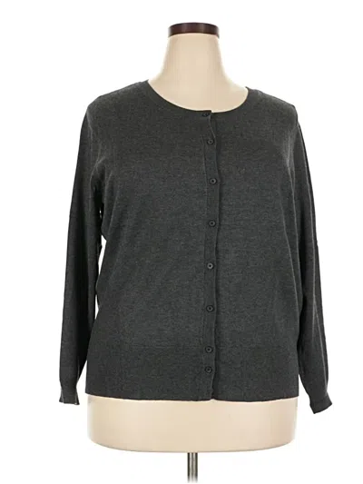 Pre-owned Lane Bryant Cardigan Sweater In Gray