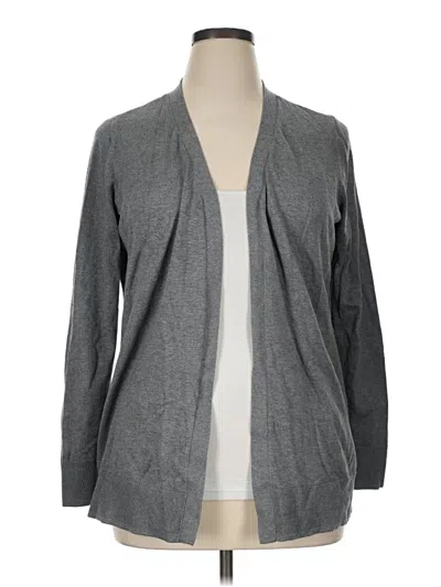 Pre-owned Lane Bryant Cardigan Sweater In Gray