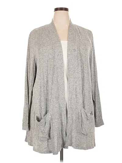 Pre-owned Lane Bryant Cardigan Sweater In Gray