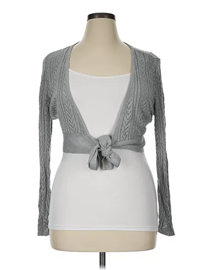 Pre-owned Lane Bryant Cardigan Sweater In Gray