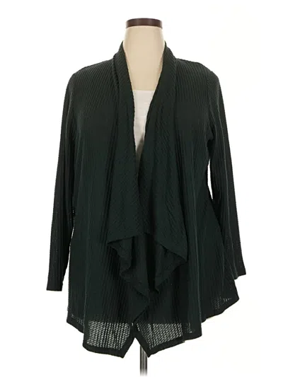 Pre-owned Lane Bryant Cardigan Sweater In Green