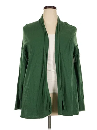 Pre-owned Lane Bryant Cardigan Sweater In Green