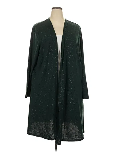 Pre-owned Lane Bryant Cardigan Sweater In Green