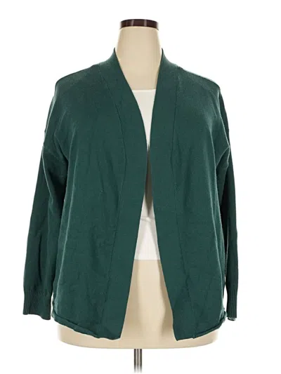 Pre-owned Lane Bryant Cardigan Sweater In Green