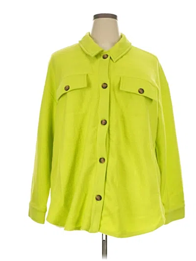 Pre-owned Lane Bryant Cardigan Sweater In Green