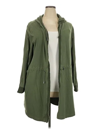 Pre-owned Lane Bryant Cardigan Sweater In Green