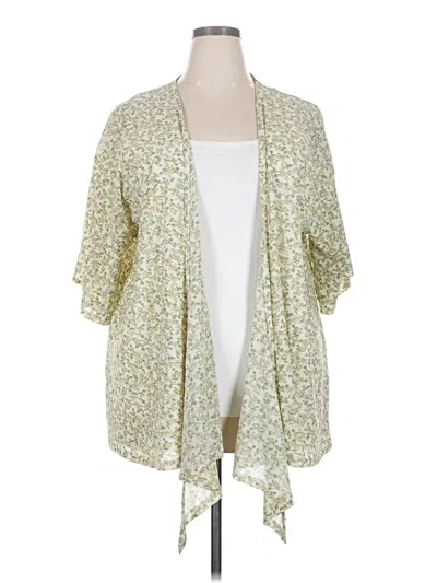 Pre-owned Lane Bryant Cardigan Sweater In Green