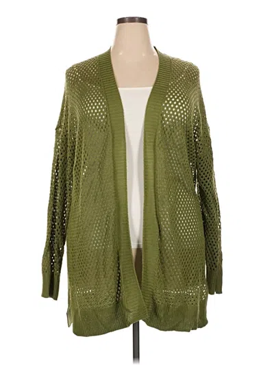 Pre-owned Lane Bryant Cardigan Sweater In Green