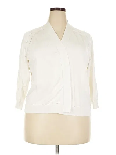 Pre-owned Lane Bryant Cardigan Sweater In Ivory