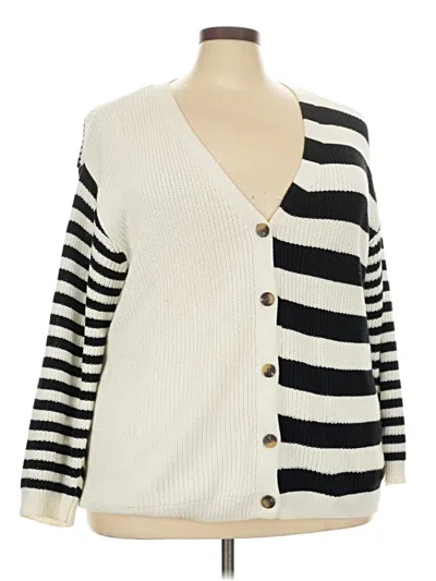 Pre-owned Lane Bryant Cardigan Sweater In Ivory