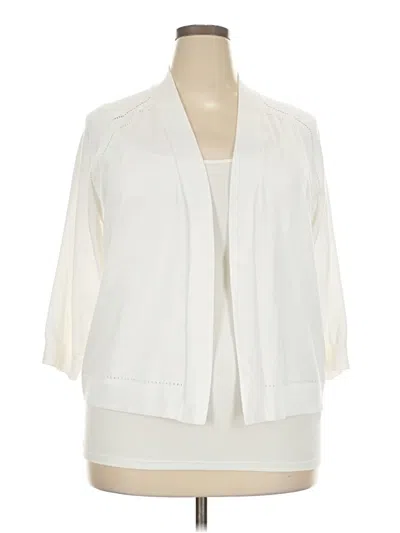 Pre-owned Lane Bryant Cardigan Sweater In Ivory