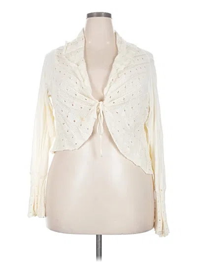 Pre-owned Lane Bryant Cardigan Sweater In Ivory