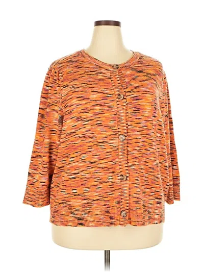 Pre-owned Lane Bryant Cardigan Sweater In Orange
