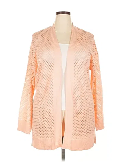 Pre-owned Lane Bryant Cardigan Sweater In Orange