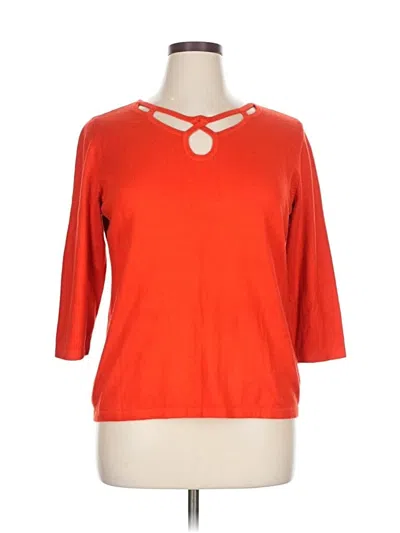Pre-owned Lane Bryant Cardigan Sweater In Orange