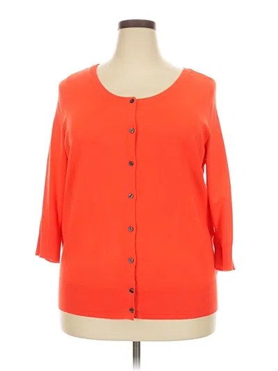 Pre-owned Lane Bryant Cardigan Sweater In Orange