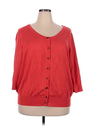 Pre-owned Lane Bryant Cardigan Sweater In Orange