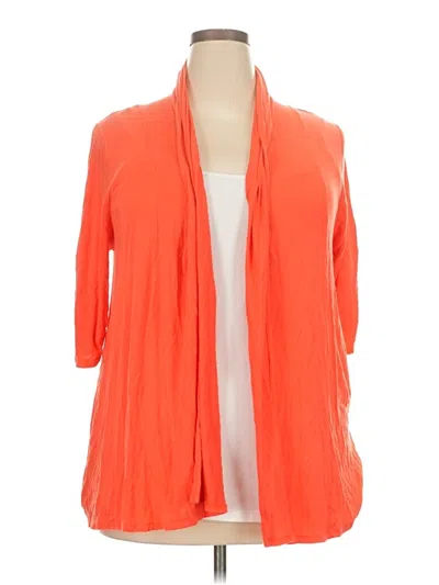 Pre-owned Lane Bryant Cardigan Sweater In Orange