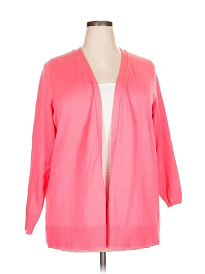Pre-owned Lane Bryant Cardigan Sweater In Pink