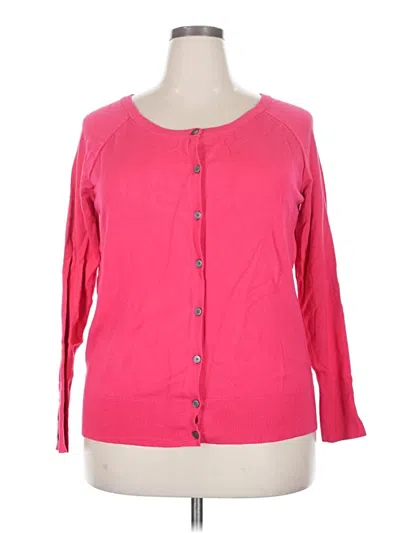 Pre-owned Lane Bryant Cardigan Sweater In Pink