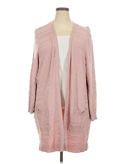 Pre-owned Lane Bryant Cardigan Sweater In Pink