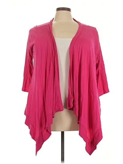 Pre-owned Lane Bryant Cardigan Sweater In Pink