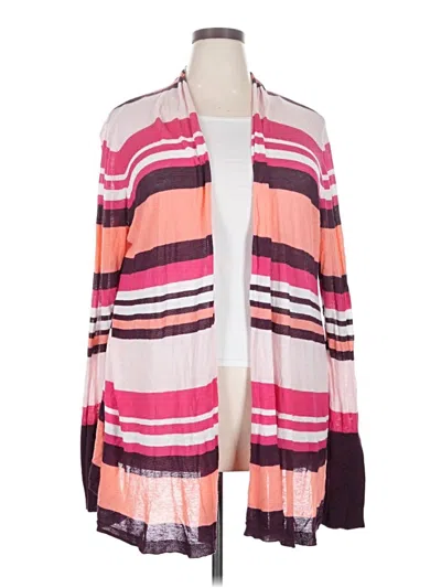 Pre-owned Lane Bryant Cardigan Sweater In Pink