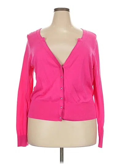 Pre-owned Lane Bryant Cardigan Sweater In Pink