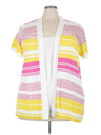 Pre-owned Lane Bryant Cardigan Sweater In Pink