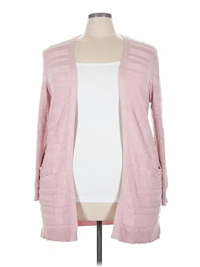 Pre-owned Lane Bryant Cardigan Sweater In Pink