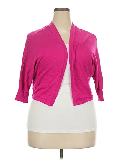 Pre-owned Lane Bryant Cardigan Sweater In Pink