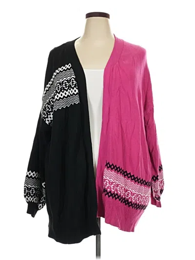 Pre-owned Lane Bryant Cardigan Sweater In Pink