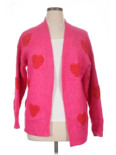 Pre-owned Lane Bryant Cardigan Sweater In Pink