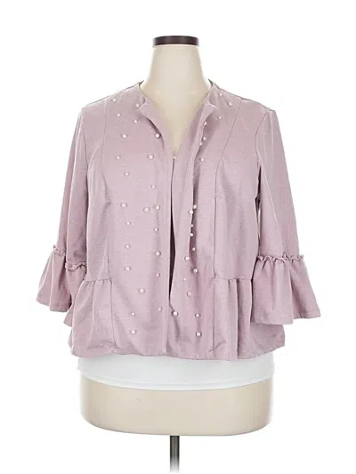 Pre-owned Lane Bryant Cardigan Sweater In Purple