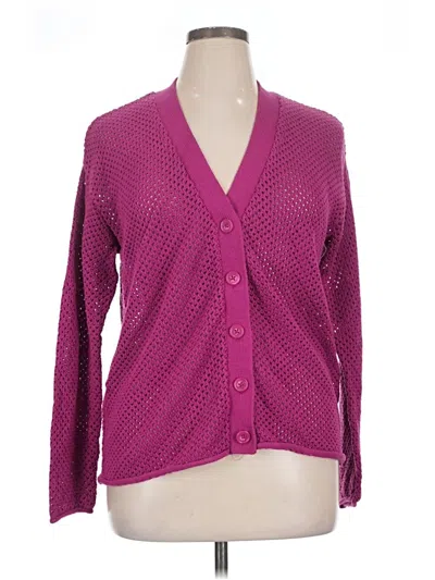 Pre-owned Lane Bryant Cardigan Sweater In Purple